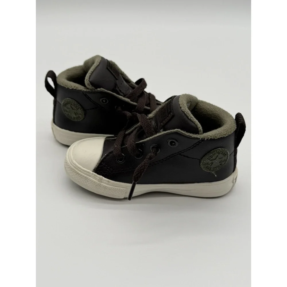 Converse All Star Toddler Size 6 Brown Fleece‎ Lined High Top Sneakers Unisex